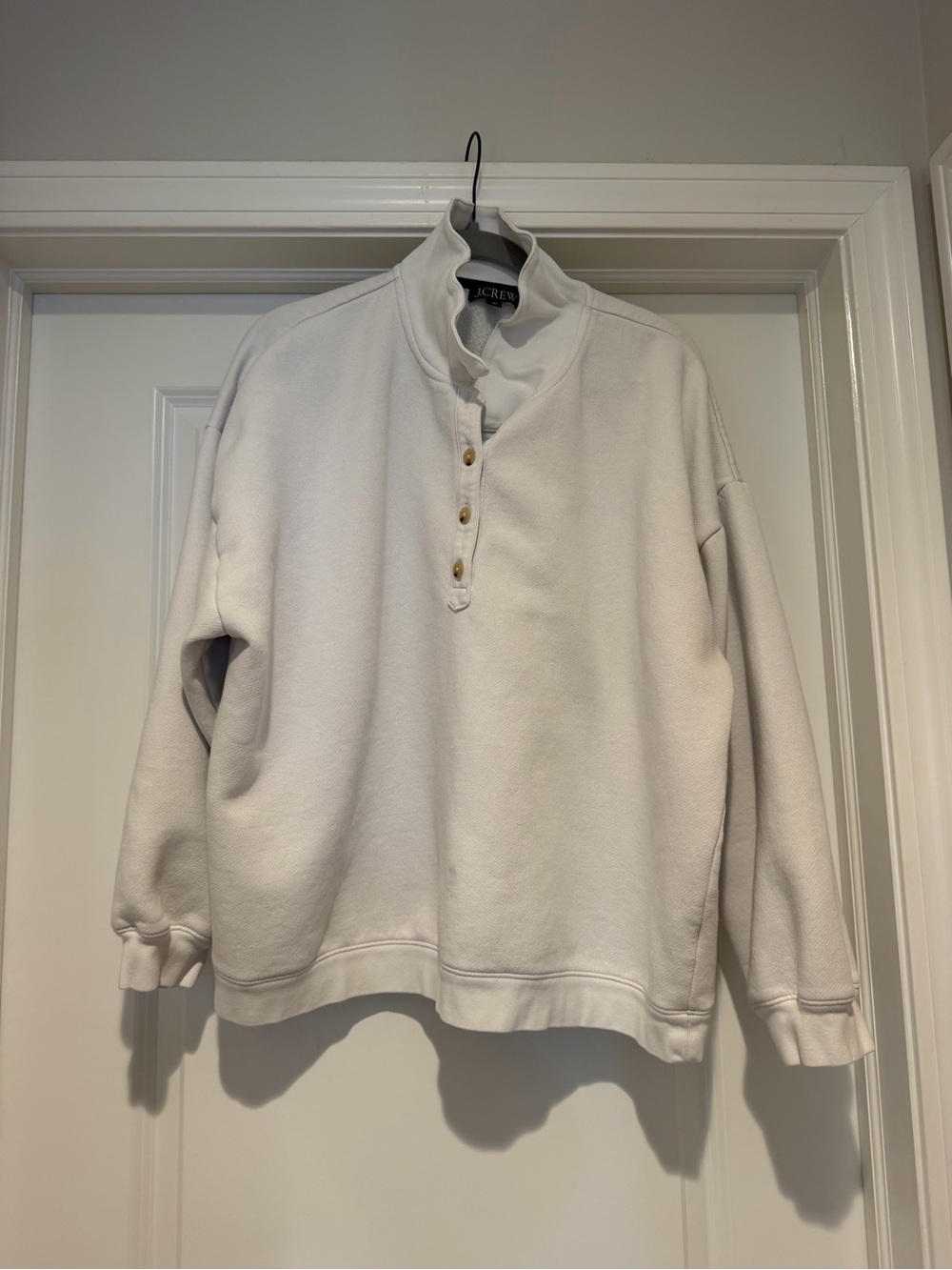 J. Crew Collared Button Up Sweatshirt